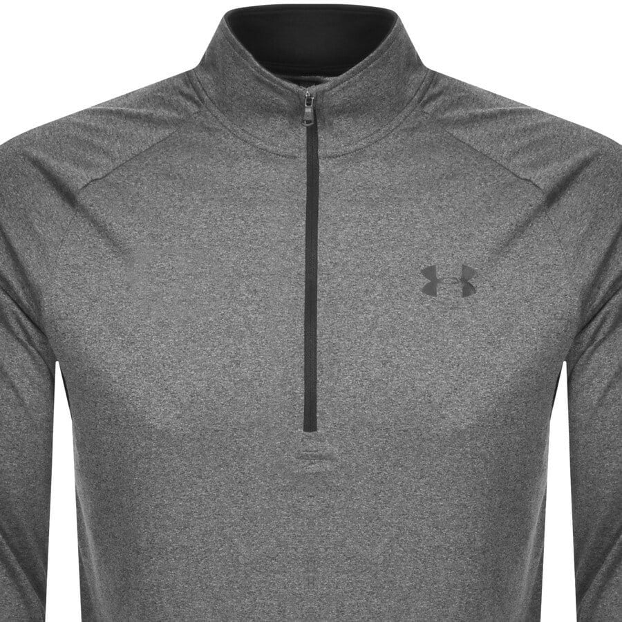 Under armour grey half zip sale